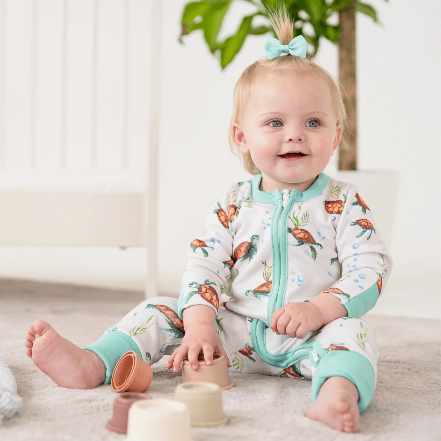 Tropical Turtles Sleepsuit