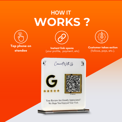 1 QR Smart Google Review Standee