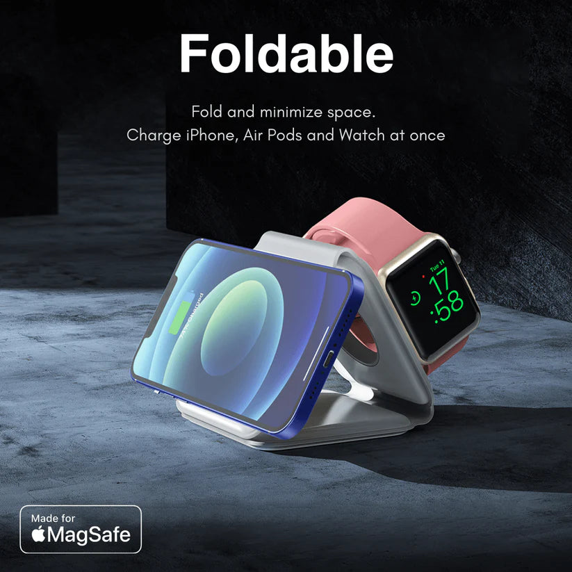 Ibotz MagCharge 3-in-1 Foldable Wireless Charger (WC202)