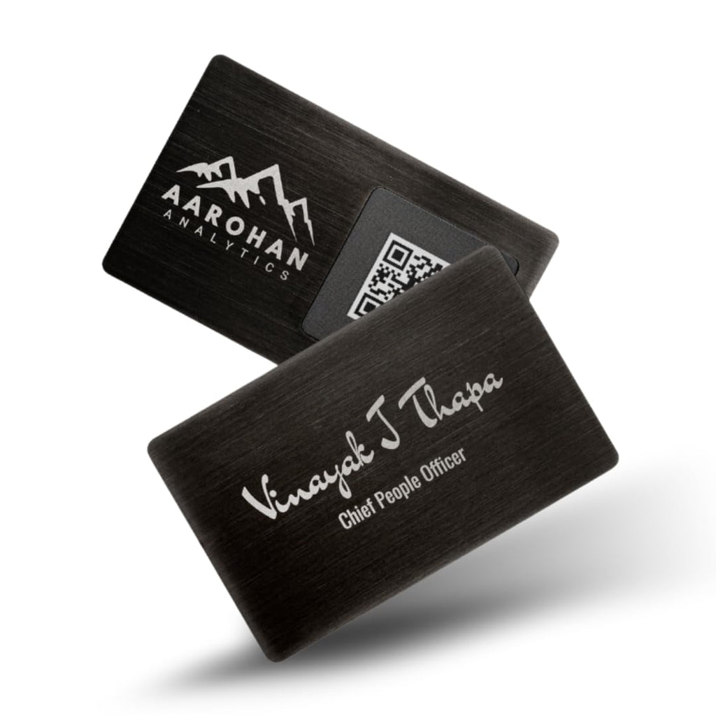 iBotz Premium Metal Smart Business Card with NFC-QR CODE & MINI Website I One Time Purchase I Premium Metal I Customization I Professional Appeal