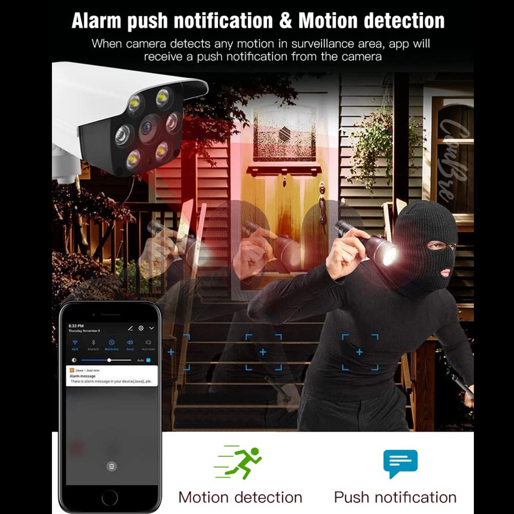 IBotz RuggedXR V380 Pro Wireless Outdoor Bullet CCTV Camera | Weatherproof WiFi Camera | Full Hd 1080p | Motion Detections | Supports 64GB SD Card