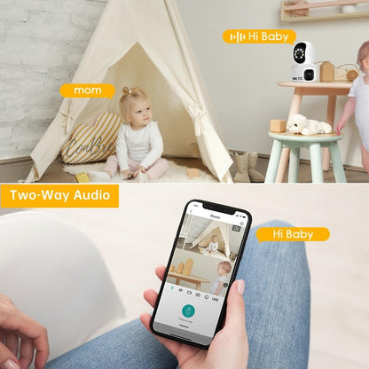 Ibotz DuoXR 3MP Dual Lens Wireless WiFi Smart CCTV Camera | Ultra HD View | Double Side View | Two Way Talk | Motion Detection | Night Vision |Support Upto 128gb sd Card