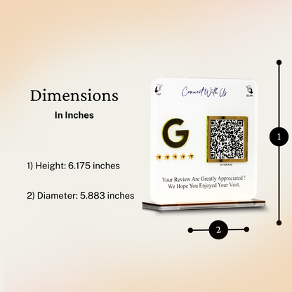 1 QR Smart Google Review Standee