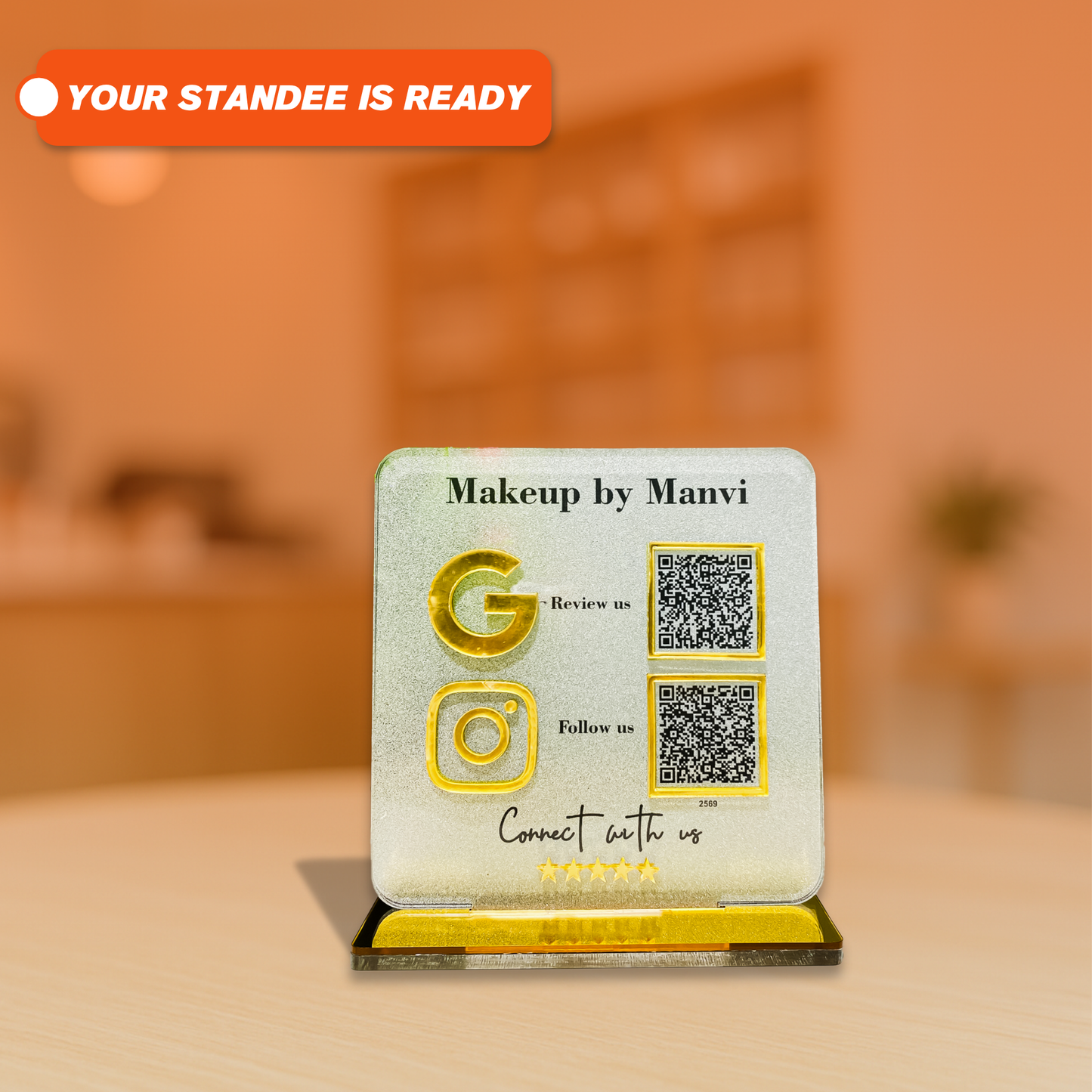 1 QR Smart Google Review Standee