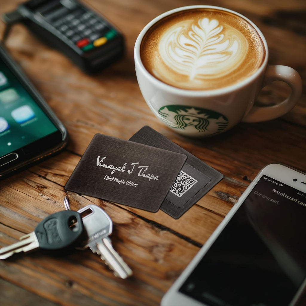 iBotz Premium Metal Smart Business Card with NFC-QR CODE & MINI Website I One Time Purchase I Premium Metal I Customization I Professional Appeal