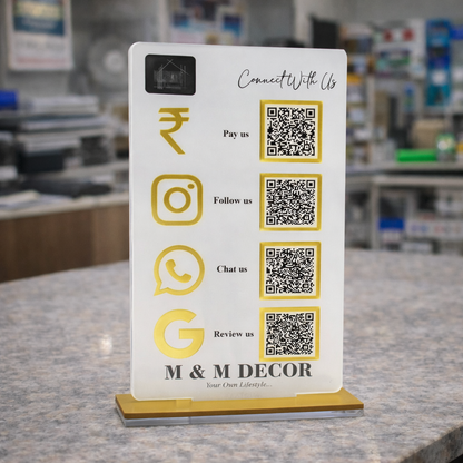4 QR Digital Vertical Standee