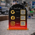 3 QR Round Shape Vertical Standee