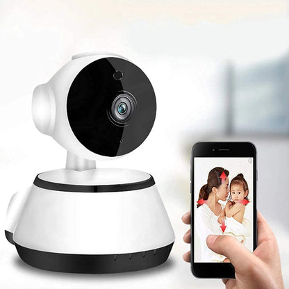 Ibotz V-380 Mini IP Wireless WiFi 1080P CCTV Smart Calling, Alarm, Night Vision Net IP 360 Degree Robot Camera for Home Indoor & Outdoor (RBC02 , White)