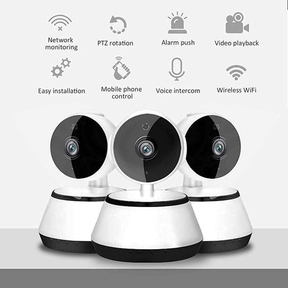 Ibotz V-380 Mini IP Wireless WiFi 1080P CCTV Smart Calling, Alarm, Night Vision Net IP 360 Degree Robot Camera for Home Indoor & Outdoor (RBC02 , White)