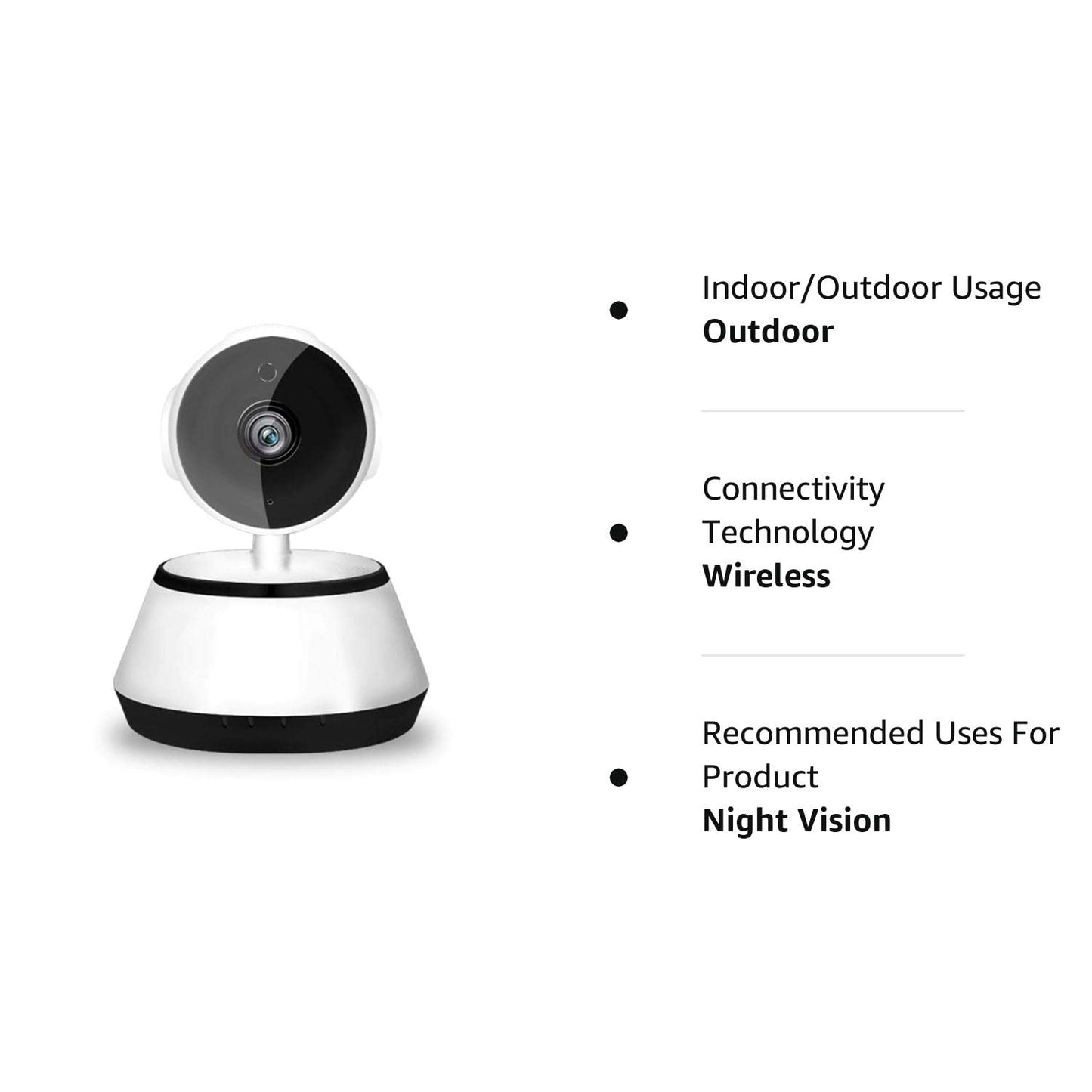 Ibotz V-380 Mini IP Wireless WiFi 1080P CCTV Smart Calling, Alarm, Night Vision Net IP 360 Degree Robot Camera for Home Indoor & Outdoor (RBC02 , White)