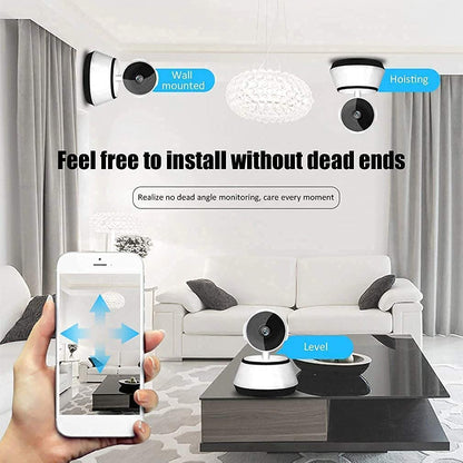 Ibotz V-380 Mini IP Wireless WiFi 1080P CCTV Smart Calling, Alarm, Night Vision Net IP 360 Degree Robot Camera for Home Indoor & Outdoor (RBC02 , White)